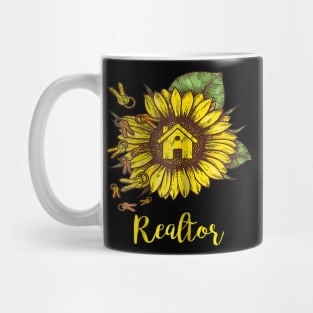 Man And Women Sunflower Realtor Mug